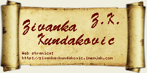 Živanka Kundaković vizit kartica